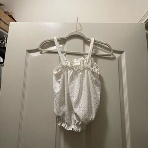 Olivia Rae White Eyelet Romper